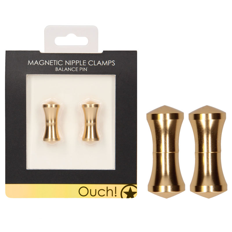 OUCH! Magnetic Nipple Clamps Balance Pin - Gold